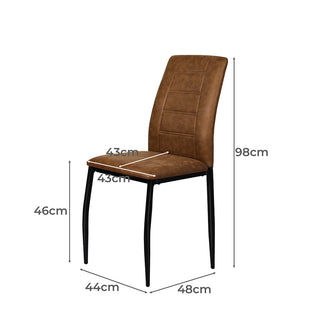 Levede 2x Dining Chairs Leathaire Kitchen-1831592656053080066