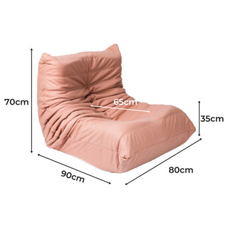 Levede Accent Sofa Floor Chair Caterpillar Pink-1831592529162801154