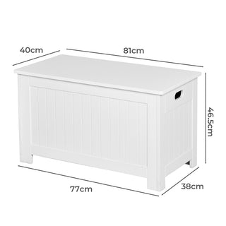 Levede Kids Toy Box Storage Chest Cabinet White-1831592691268456450