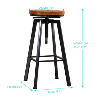 Levede 2x Bar Stools Industrial Kitchen-1848848590248742914