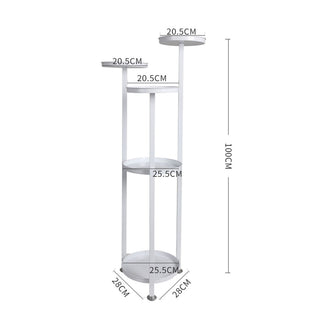 Levede Plant Stand Outdoor Indoor Flower White Medium-1843791313917579266