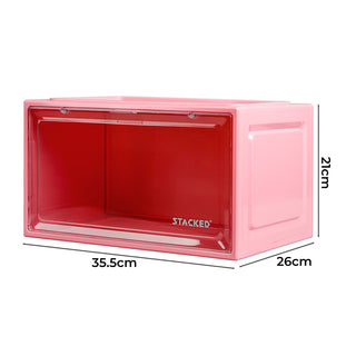 Stacked Sneaker Display Case 6x Shoe Pink-1848848492668260354