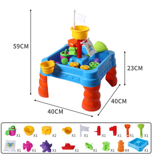 21pc Kids Sand Water Activity Play Table-1864184650843426818