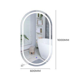 EMITTO LED Wall Mirror Oval Anti-fog 60x100cm-1831592539820527618