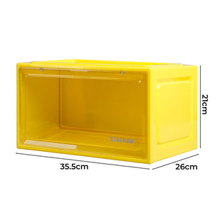 Stacked Sneaker Display Case 6x Clear Yellow-1848848492819255298