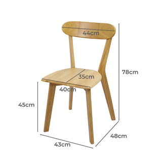 Levede 2x Dining Chairs Wooden Kitchen Chair-1831593099709779970