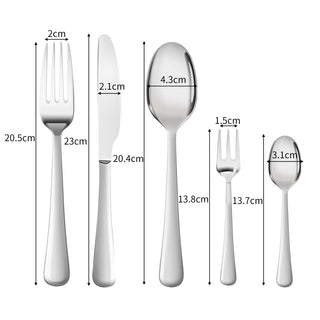 Cutlery Set Stainless Steel Knife Fork Silver-1843791377738108930