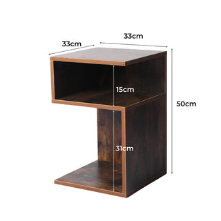 Levede 2x Bedside Tables Wood Side End Oak-1848848557331845122