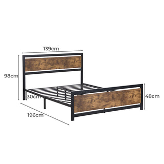 Levede Metal Bed Frame Mattress Base Double-1843791438370967554