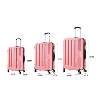 Slimbridge 20"24"28" 3PC Luggage Sets Rose Gold-1848848542265905154