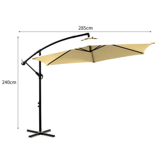 Mountview 3M Outdoor Umbrella Cantilever Beige Without Base-1831592614680465410