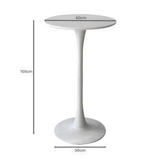 Levede 2x Round Bar Table Pub Tables White-1831592537626906626