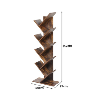 Levede Bookshelf Wooden Tree Bookcase-1831592681395064834