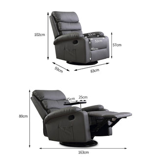 Levede Massage Chair Recliner Chairs Grey-1848848505939038210