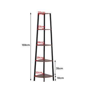 Levede 5 Tier Corner Shelf Industrial-1848848590110330882