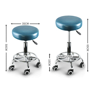 Levede 2x Barstool Swivel Salon Hairdressing Teal-1831593080478896130