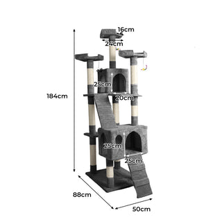 PaWz 184cm Cat Trees Scratching Post Grey-1848848536368713730