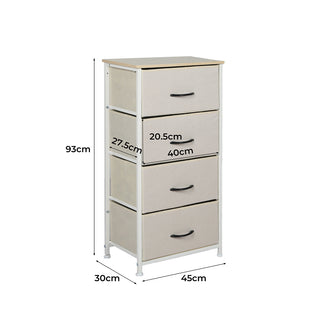 Levede Storage Cabinet Tower Chest Beige-1831592757165166594