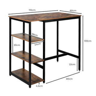 Levede High Bar Table Pub Industrial-1848848591188267010