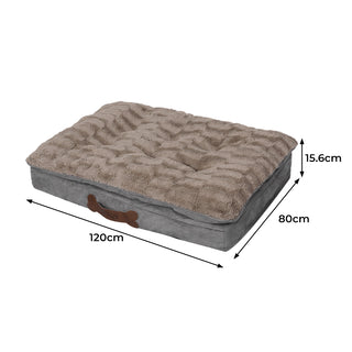 Dog Calming Bed Warm Soft Plush Comfy XL Khaki X-Large-1843791335375638530