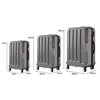 Slimbridge 20"24"28" 3PC Luggage Sets Dark Grey-1848848541980692482