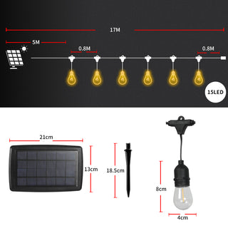 Emitto Solar LED Festoon String Lights-1848848550142808066