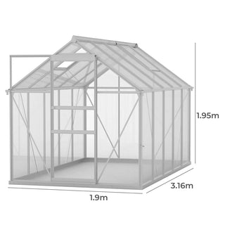 Lambu Greenhouse Aluminium Walk In Green-1831592470841004034