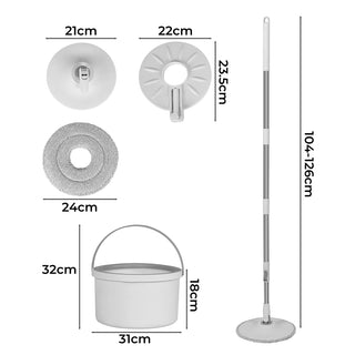 Cleanflo Spin Mop and Bucket Set Dry-1831592943056719874