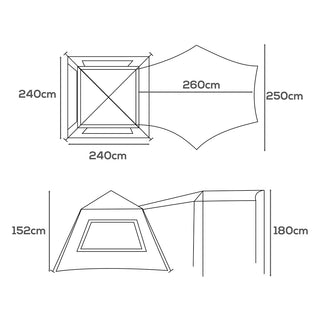 Mountview Instant Pop up Tent Automatic-1829371982752387074