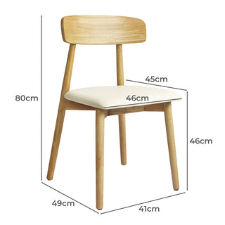 Levede 2x Dining Chairs Kitchen Chair Natural-1831592545306677250