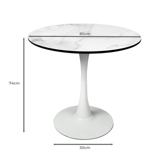 Levede Dining Table Kitchen 4 Person White-1831592595080482818