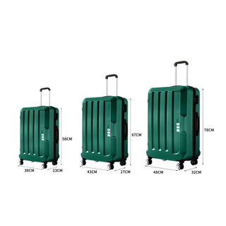 Slimbridge 20"24"28" 3PC Luggage Sets Green-1848848542127493120