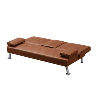 Levede Sofa Bed Adjustable Recliner Brown-1848848563812044803