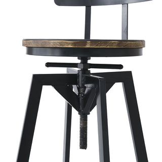 Levede 1x Bar Stool Industrial Adjustable-1831592704090443780