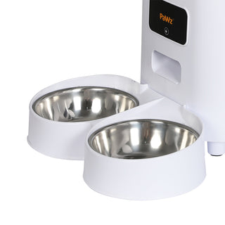 PaWz 5L Automatic Pet Feeder 2 Bowl White-1843791356410073092