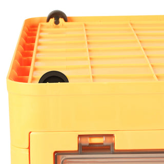 124L Storage Box Stackable Clothes Container L Orange Large-1831592828623523845