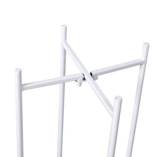 Levede 2 Tiers Plant Stand Metal Flower White Medium-1831592948572229637