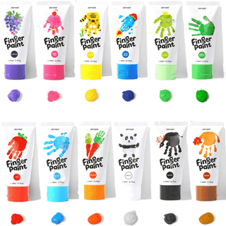 Jar Melo Finger Paint - 12 Colours Craft Kit-1848848487442157571