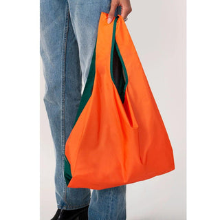 KIND BAG Reusable Bag - Medium| Bicolour Green & Orange-1826048969415987204