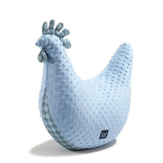 La Millou Dana's Hen Pillow PRINCE CHESSBOARD | Wind Blue-1826048975963295744