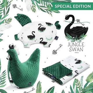 La Millou Light Blanket Large 110*140cm JUNGLE SWAN | Green-1826048978500849665