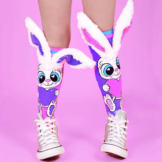 MADMIA Funny Bunny Socks With Ears Toddler Ages 3 - 5-1826049065713012743