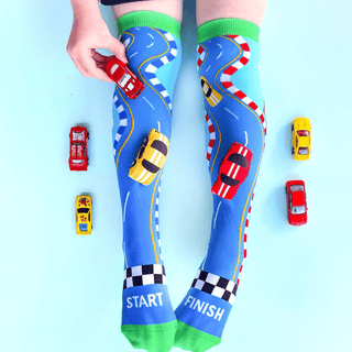 MADMIA Racing Cars Socks With Plush Cars Kids & Adults Age 6 - 99-1826049066941943812