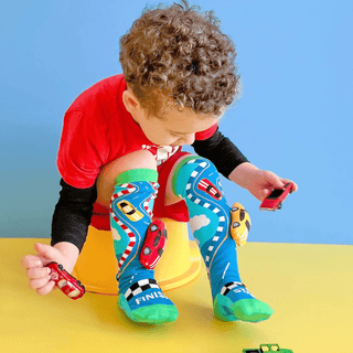 MADMIA Racing Cars Socks With Plush Cars Kids & Adults Age 6 - 99-1826049066941943814