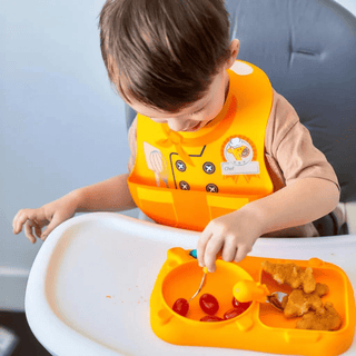 Marcus & Marcus - Creative Plate Toddler Mealtime Set Ollie Green-1826049079092842502