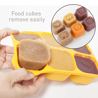 Marcus & Marcus-Food Cube Tray (1 o.z. x 8) Lola the Giraffe-Yellow-1826049092892102657