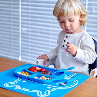 Marcus & marcus - Placemat Lucas the Hippo- Blue-1826049080225304579