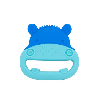 Marcus & Marcus- Sensory Silicone Teether Lucas the Hippo- Blue-1848848466084761600