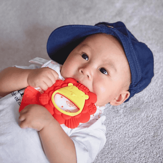 Marcus & Marcus- Sensory Silicone Teether Marcus theLion- Red-1826049089763151873