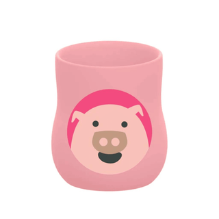 Marcus & Marcus - Silicone Baby Training Cup (4oz) Pocky the Pig-Pink-1826049081856888832